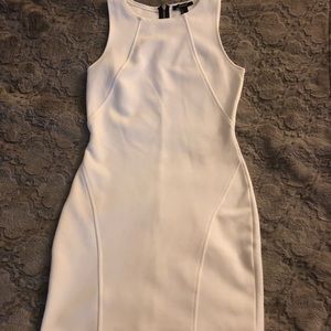 Forever 21 White Bodycon back zip dress size L